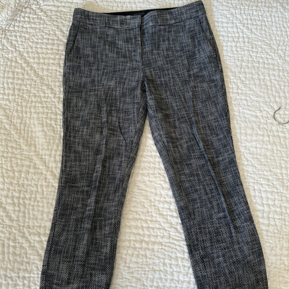 White and black Ann Taylor professional pants